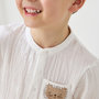 Voir la diapositive 5 : Petit Béguin Chemise enfant en gaze de coton Auguste