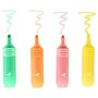 Voir la diapositive 3 : AUCHAN Lot de 4 surligneurs pastels coloris assortis pointe biseautée