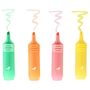Voir la diapositive 3 : AUCHAN Lot de 4 surligneurs pastels coloris assortis pointe biseautée