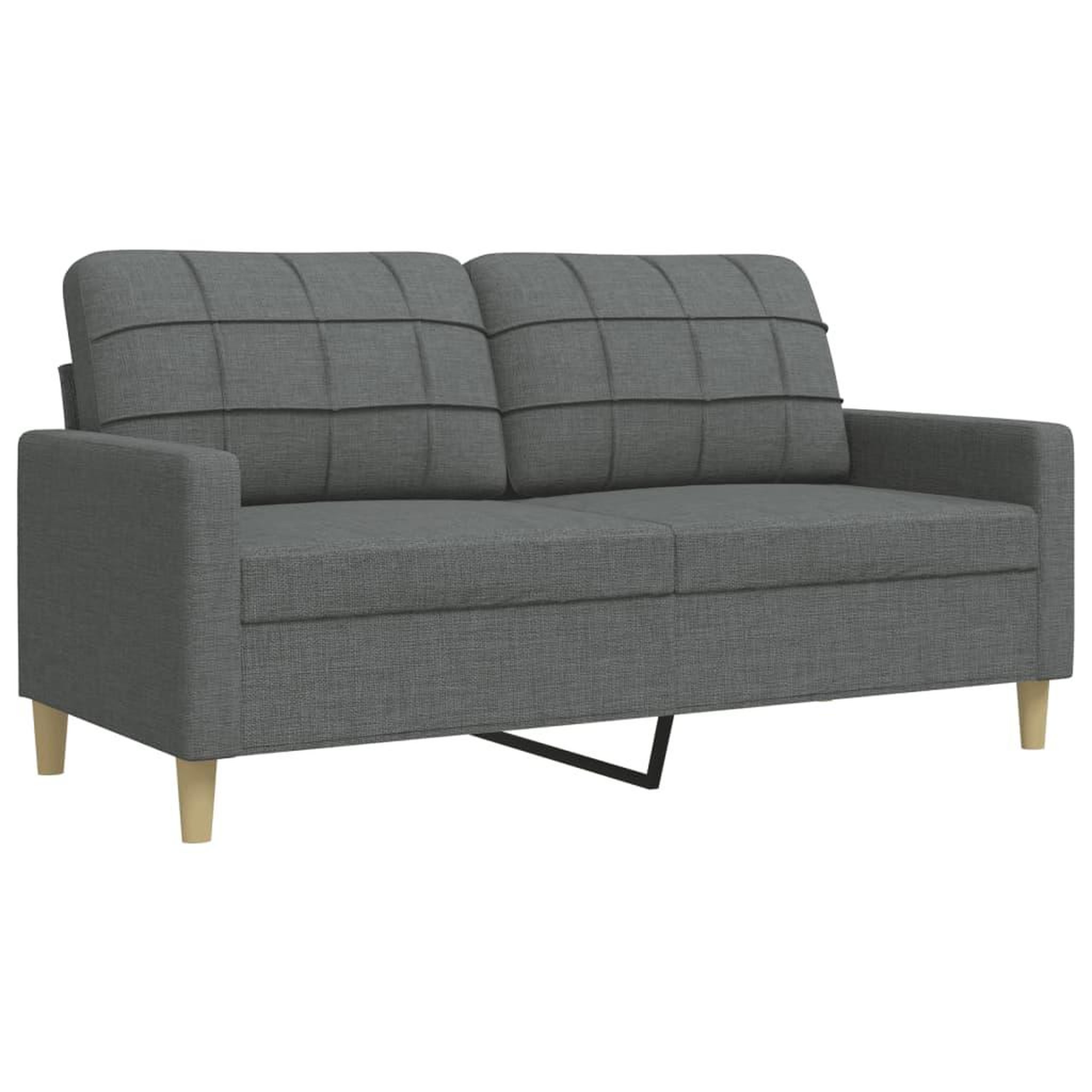 Voir la diapositive 4 : VIDAXL Ensemble de canapes 2 pcs coussins decoratifs gris fonce tissu