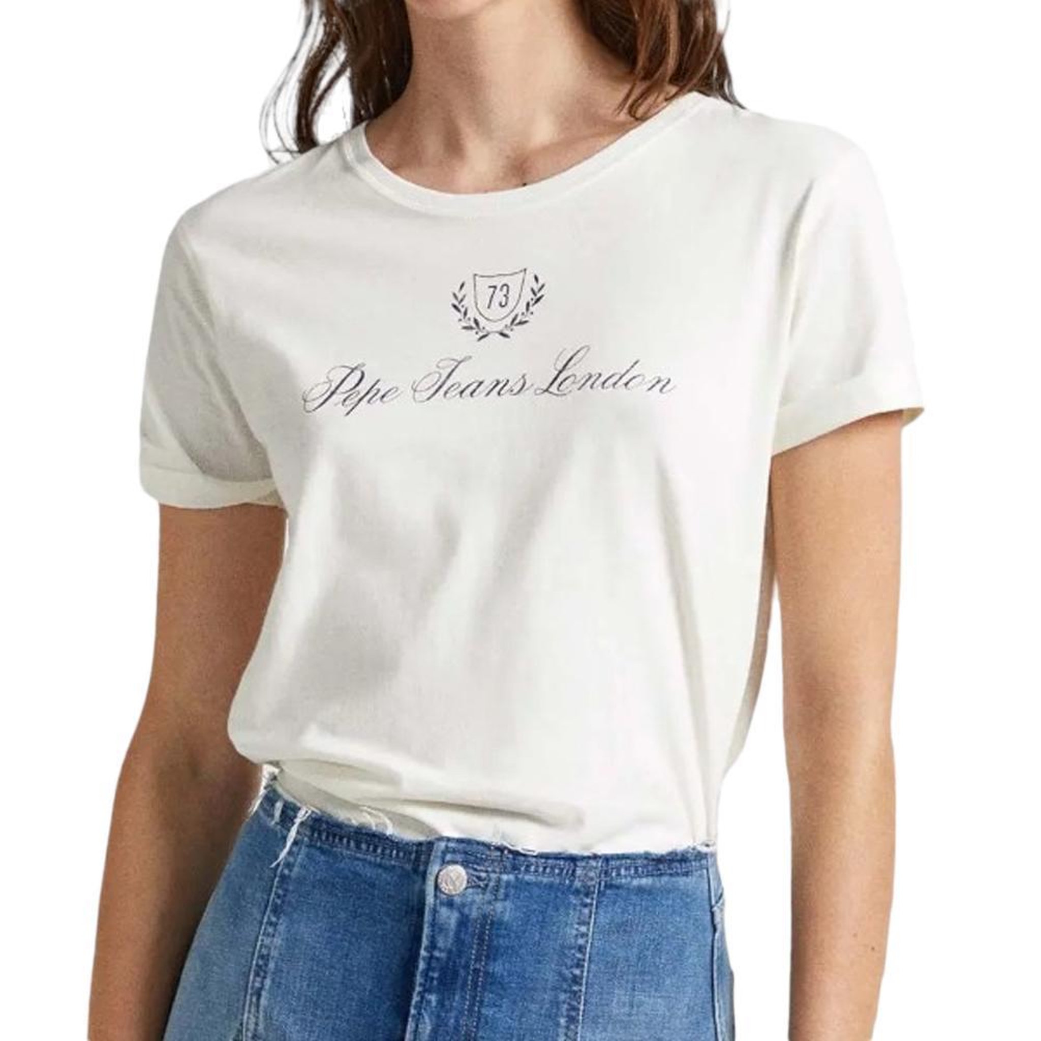 Pepe Jeans T shirt  Femme Pepe Jeans Vivian. Coloris disponibles : Beige