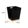 Voir la diapositive 3 : FIVE Corbeille de bureau en bambou BAVA - Noir