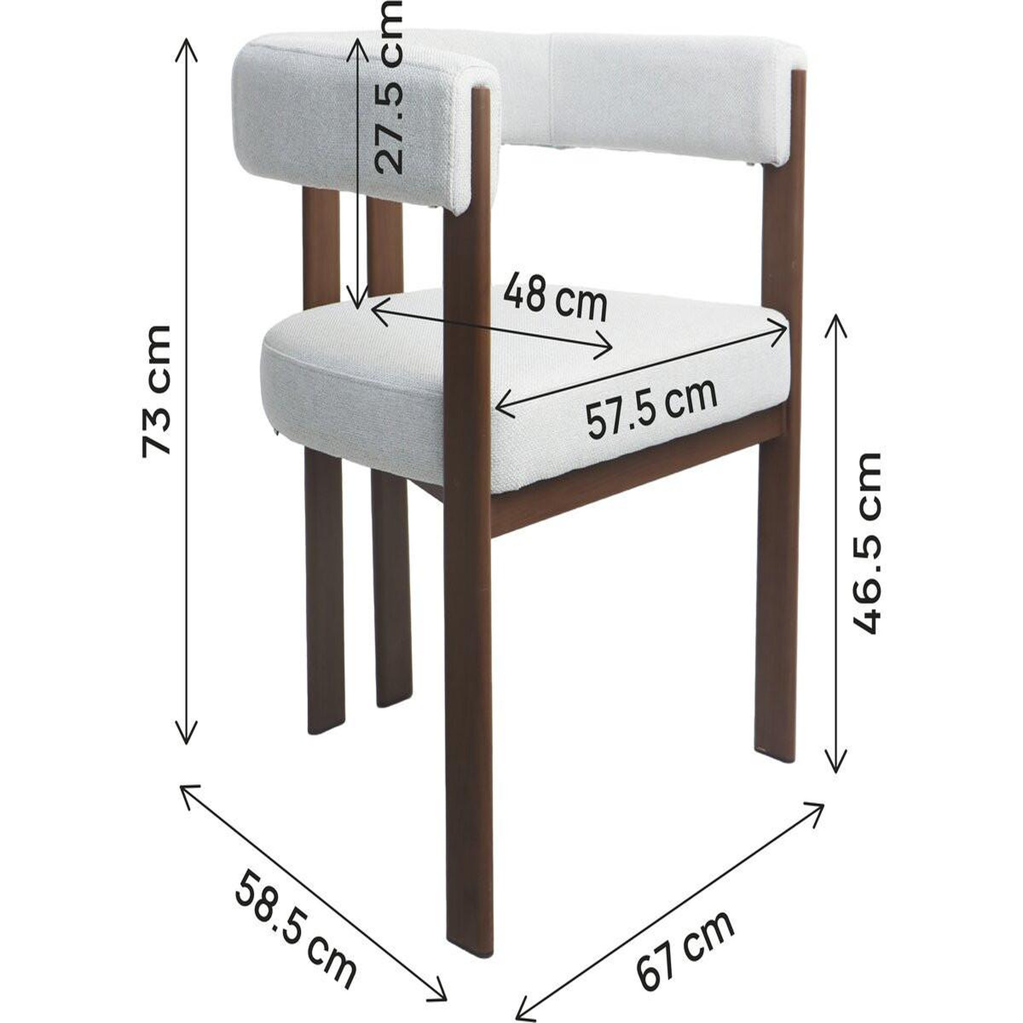 Voir la diapositive 3 : Habitat et Jardin Fauteuil de salle à manger imitation bois  neora  - gris clair