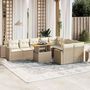 Voir la diapositive 1 : VIDAXL Salon de jardin avec coussins 10 pcs beige resine tressee