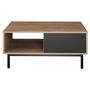 Voir la diapositive 2 : Table basse industrielle 1 tiroir L104cm THEO