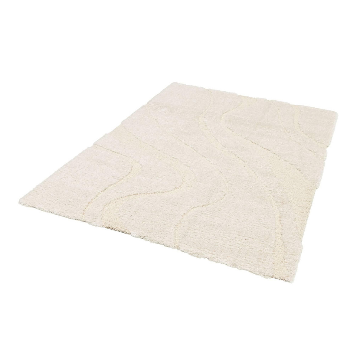 SWEEEK Tapis intérieur shaggy motif avec relief crème Amy 160x230cm