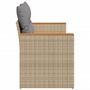 Voir la diapositive 5 : VIDAXL Canape de jardin avec coussins 2 places beige resine tressee