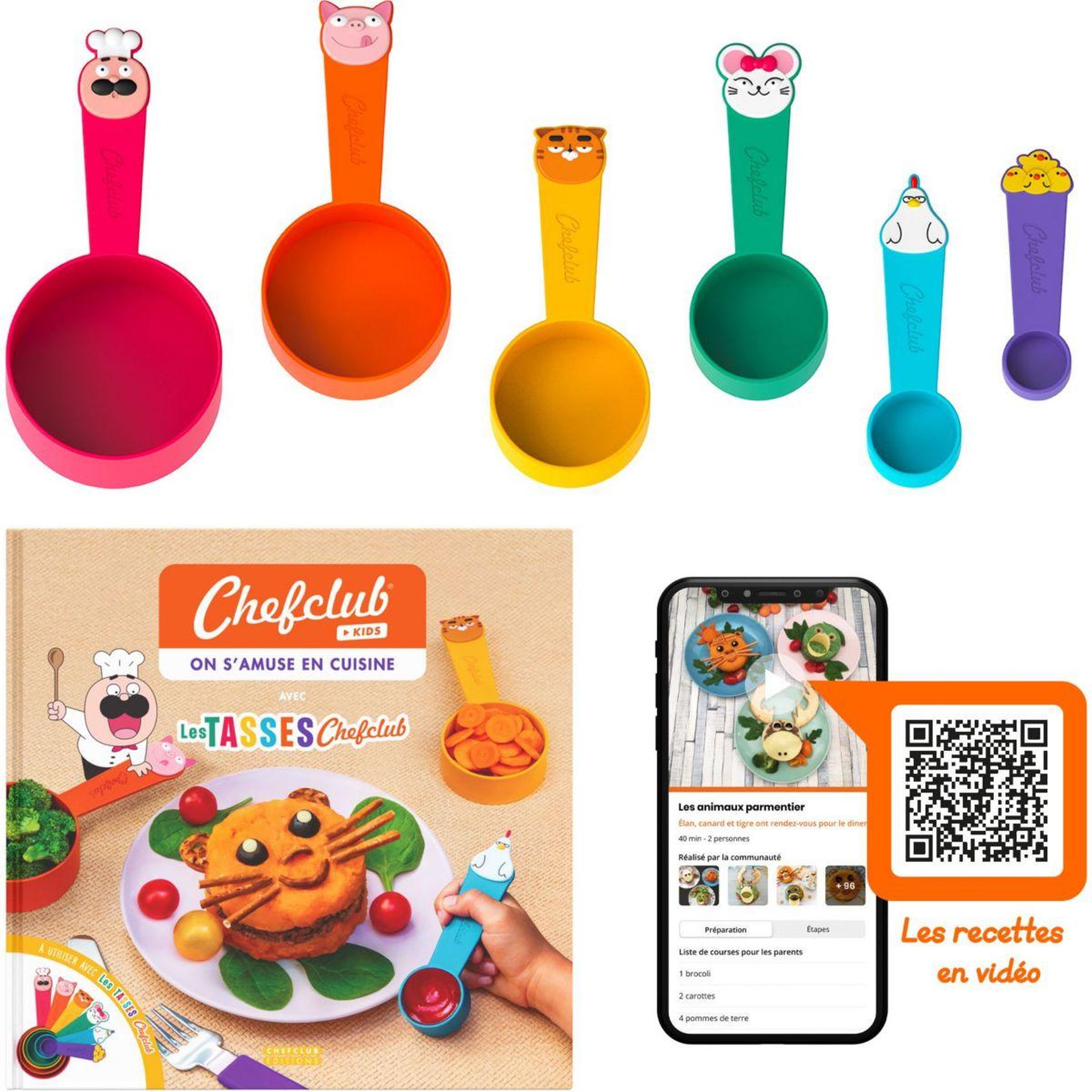 Voir la diapositive 3 : CHEFCLUB Coffret cuisine On s'amuse en cuisine avec Les Tasses
