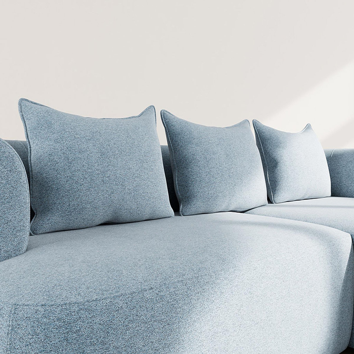 LISA DESIGN Angela - canapé d'angle droit 4 places en velours texturé