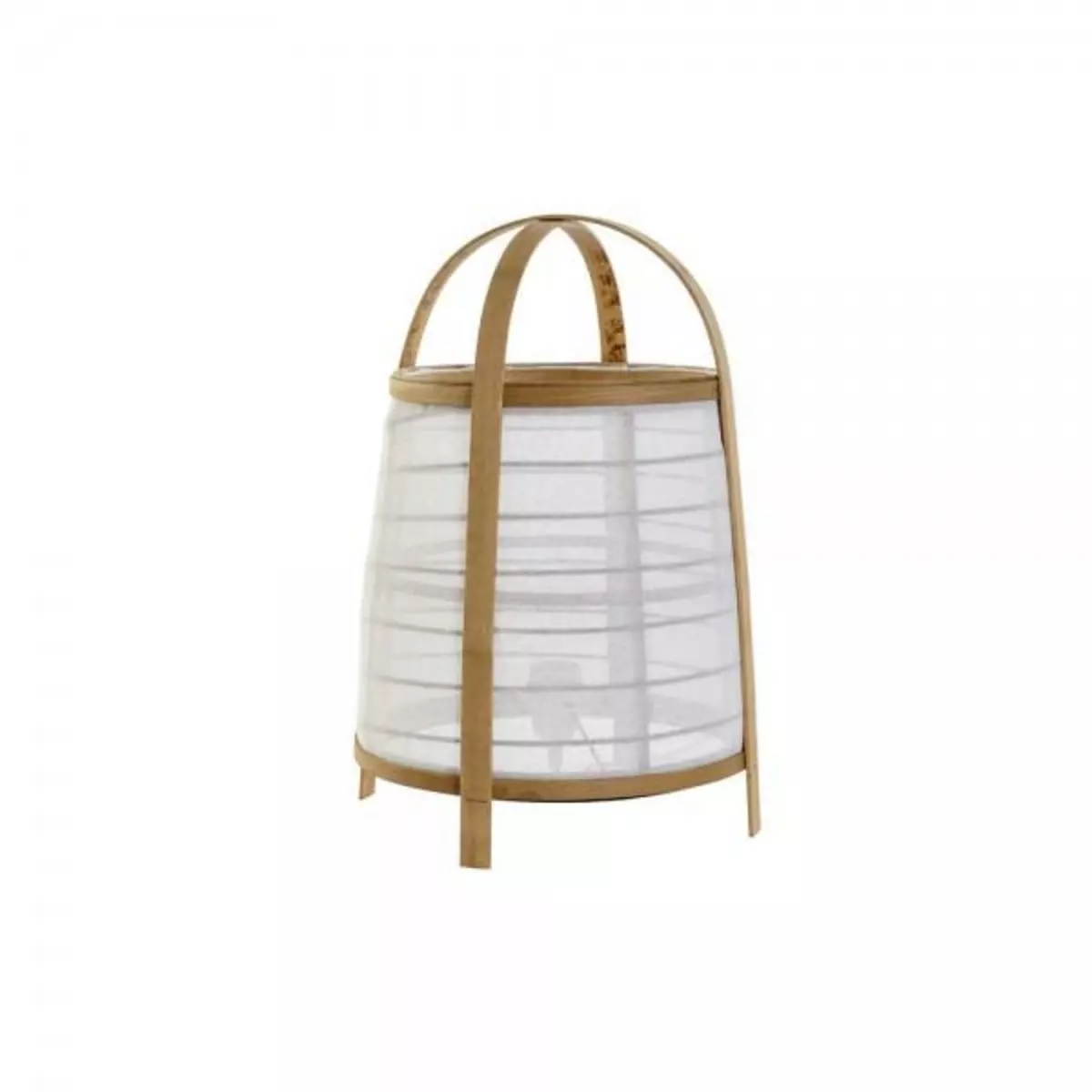 MARKET24 Lampe de bureau DKD Home Decor Lin Blanc Bambou 220 V 40 W (32 x 32 x 45.5 cm)