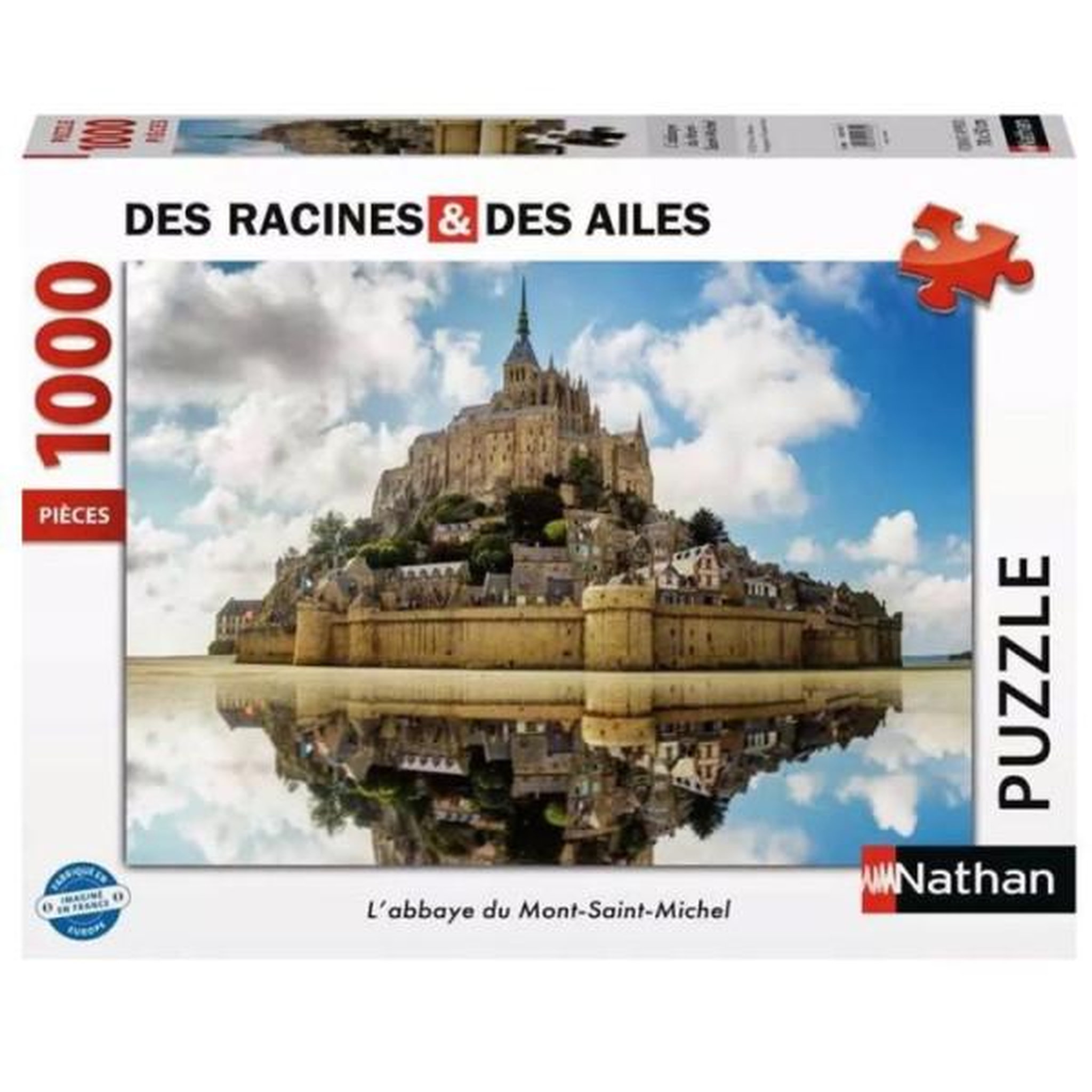 Nathan Puzzle 1000 pieces l'abbaye du mont saint michel, des racines et des ailes, nathan, des 14 ans, 41170561