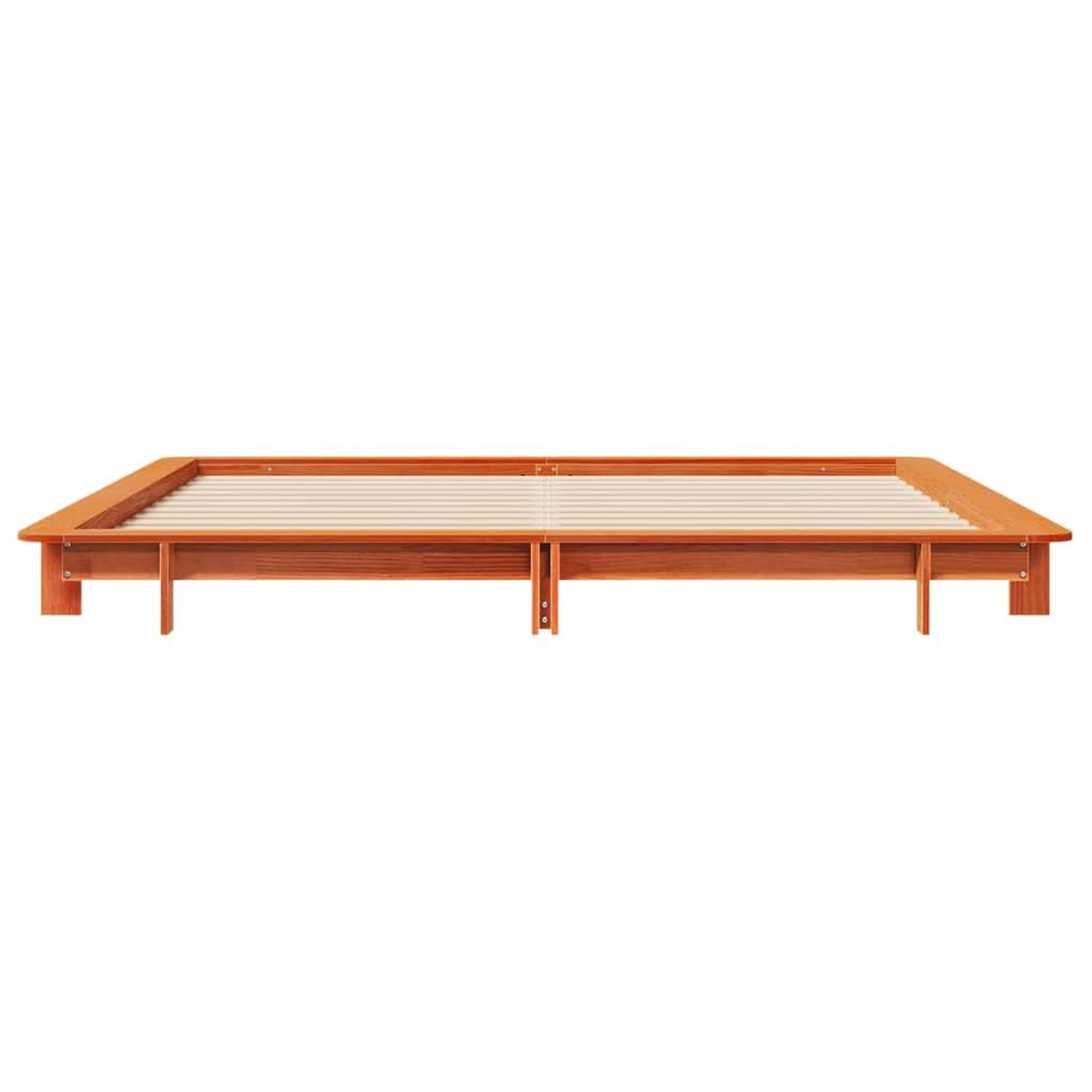 Voir la diapositive 4 : VIDAXL Cadre de lit sans matelas cire marron 160x200cm bois pin massif