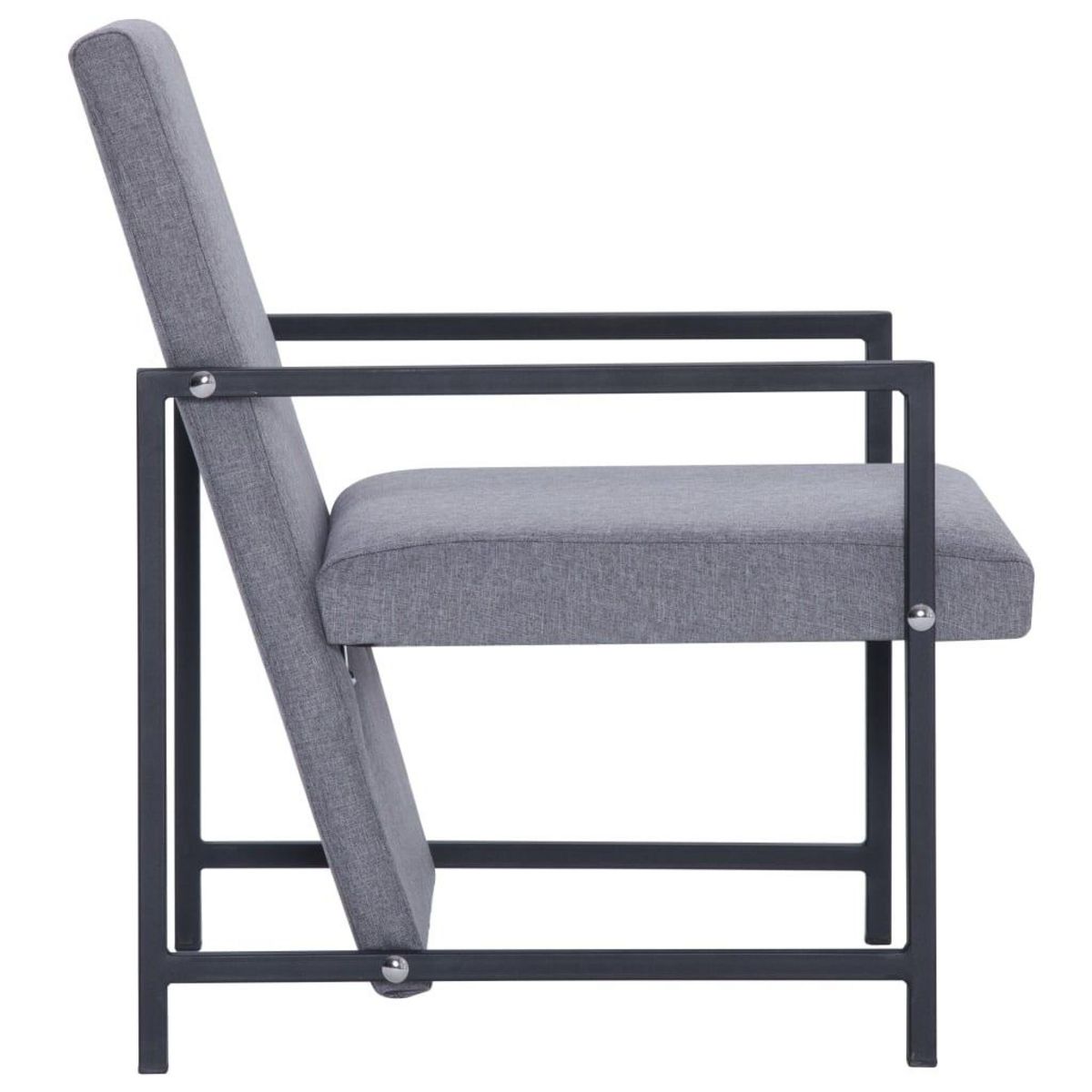 VIDAXL Fauteuil gris clair tissu