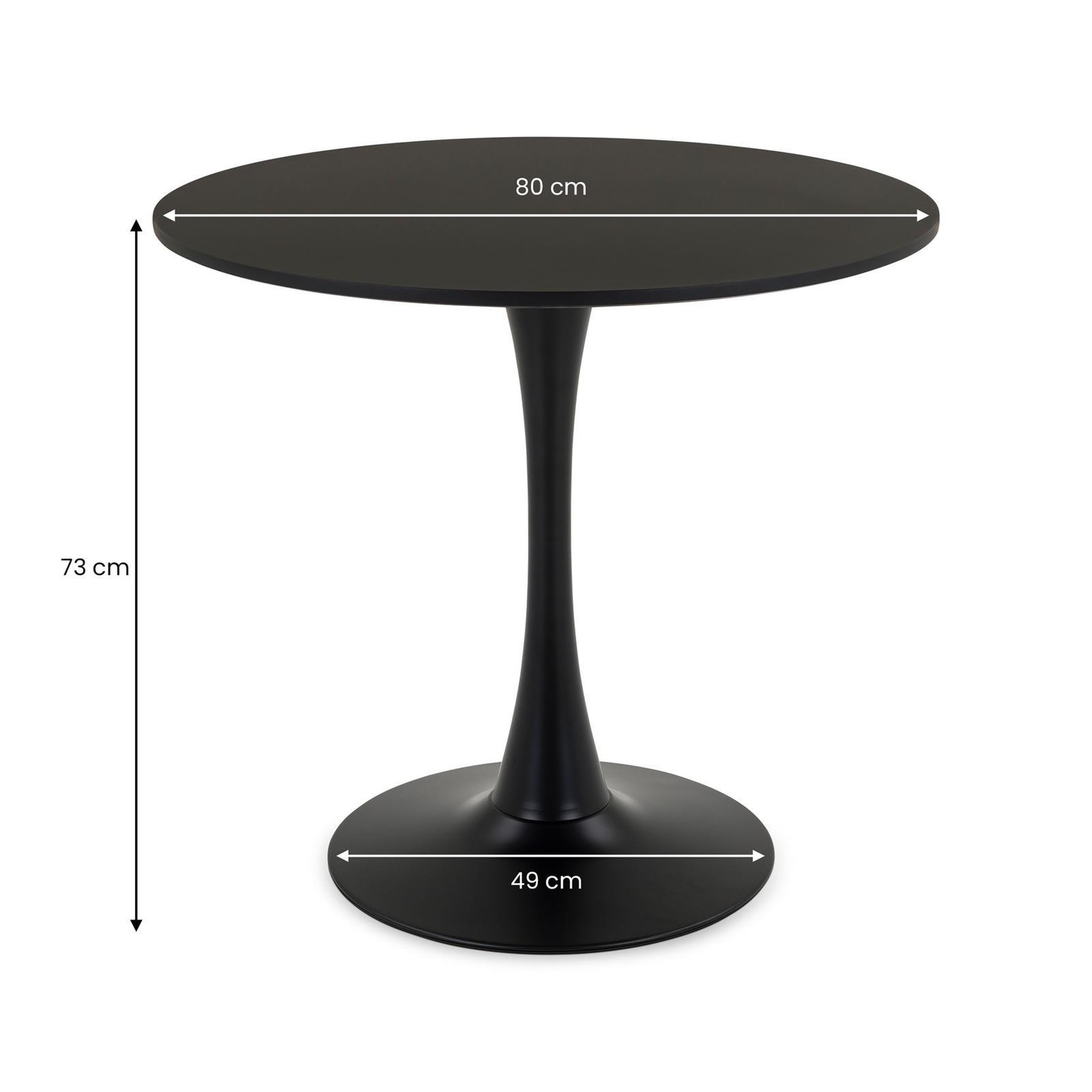 Voir la diapositive 6 : IDIMEX Table à manger ronde loire ø 80 cm