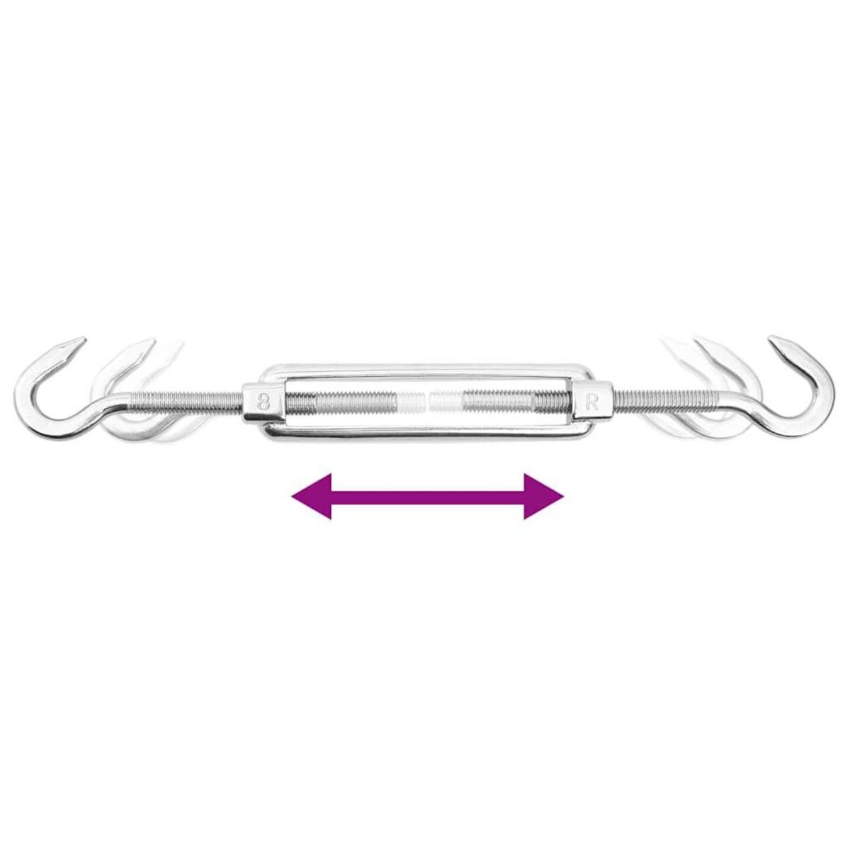 VIDAXL Jeu d'accessoires de voile d'ombrage 9 pcs Acier inoxydable