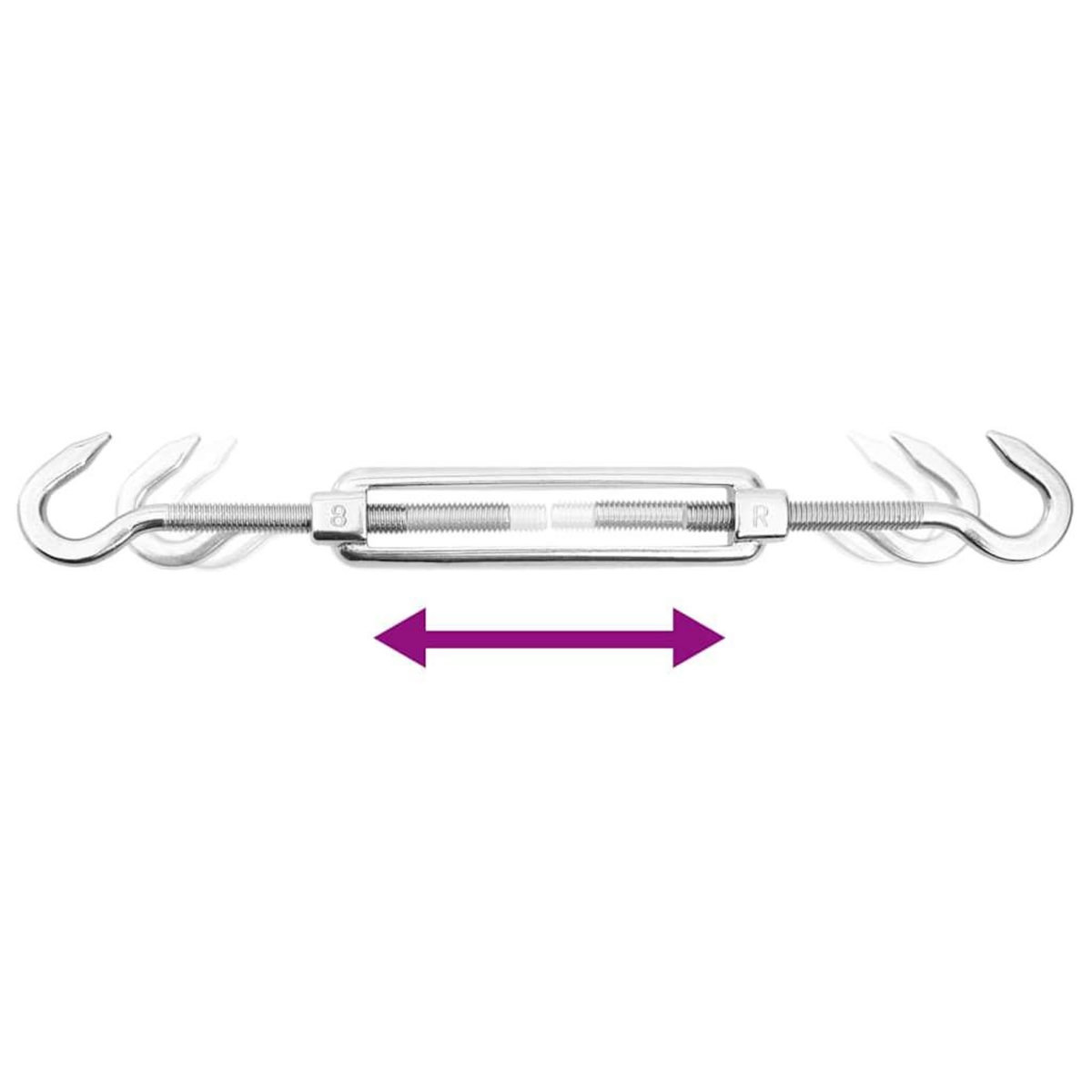 VIDAXL Jeu d'accessoires de voile d'ombrage 9 pcs Acier inoxydable