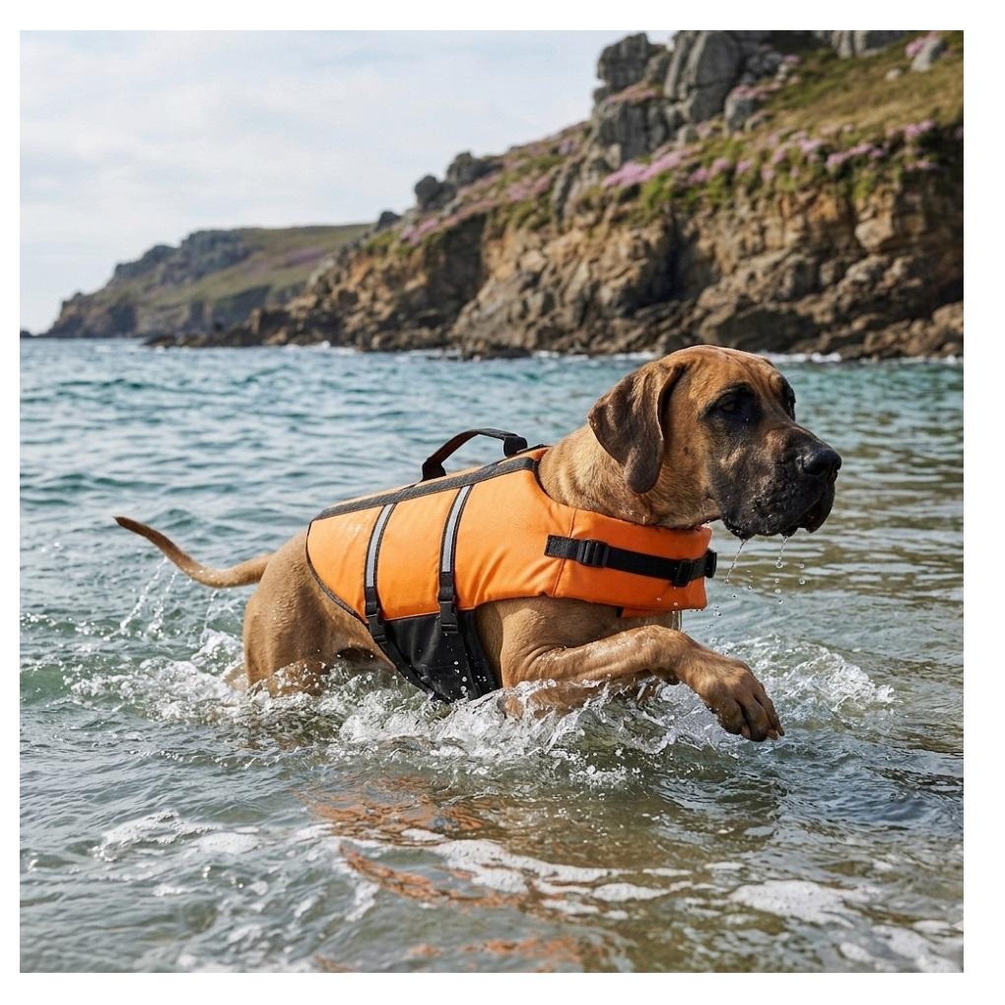 Voir la diapositive 2 : Eden Gilet de sauvetage pour chien marinus fluo