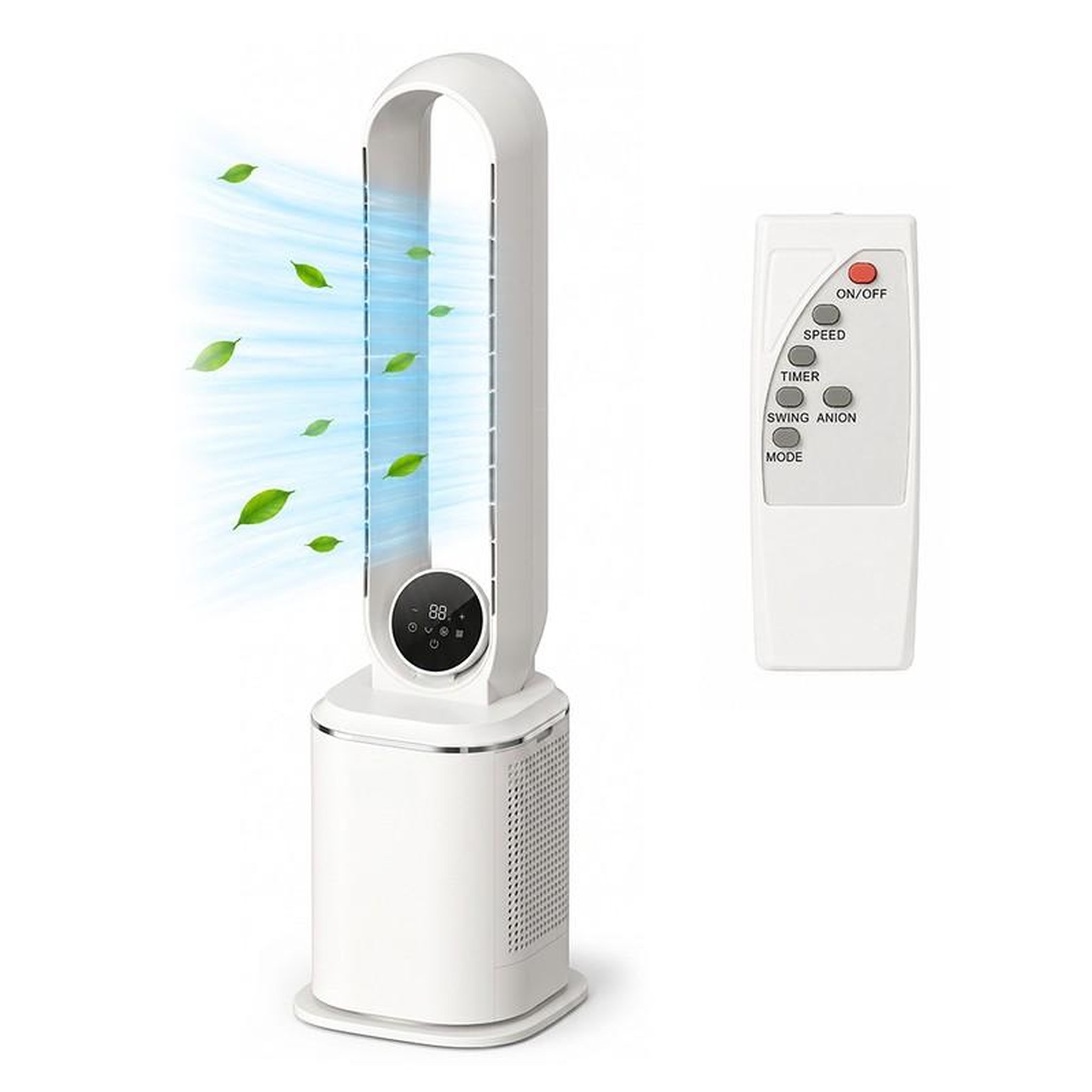 Ventilateur colonne sans pales- 12 vitesses - jusqu'à 30 m² - silencieux
