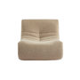 Voir la diapositive 6 : SWEEEK Chauffeuse tissu effet alpaca 3 places. beige. style contemporain. L 91 x P 105 x H 72cm