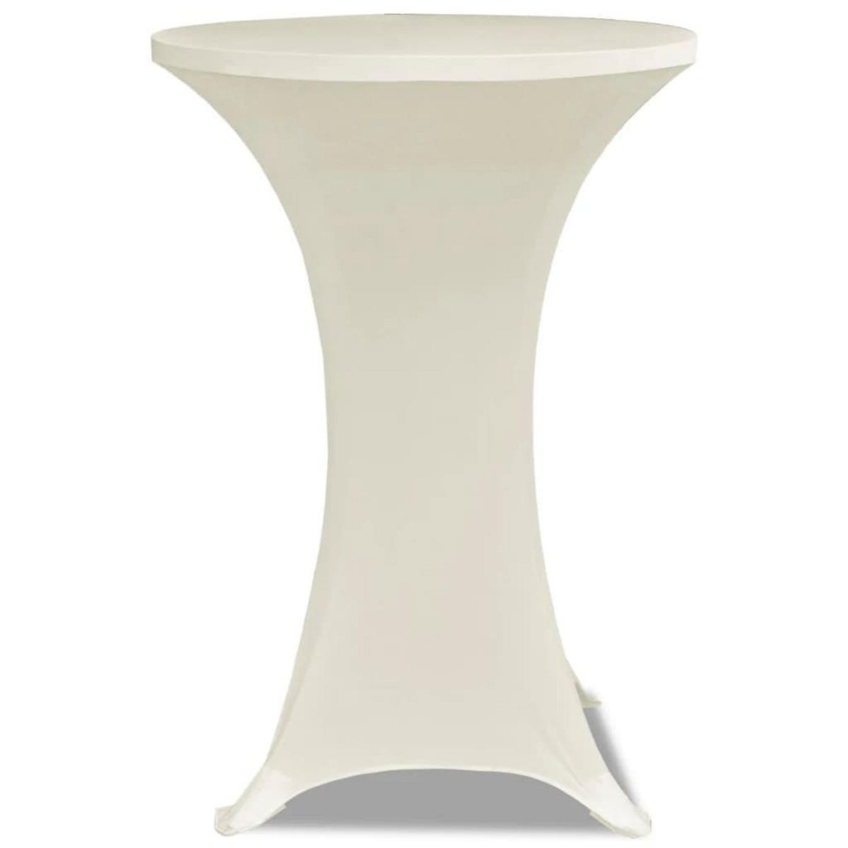 VIDAXL Housse de table Ø 80 cm Creme extensible 2 pcs