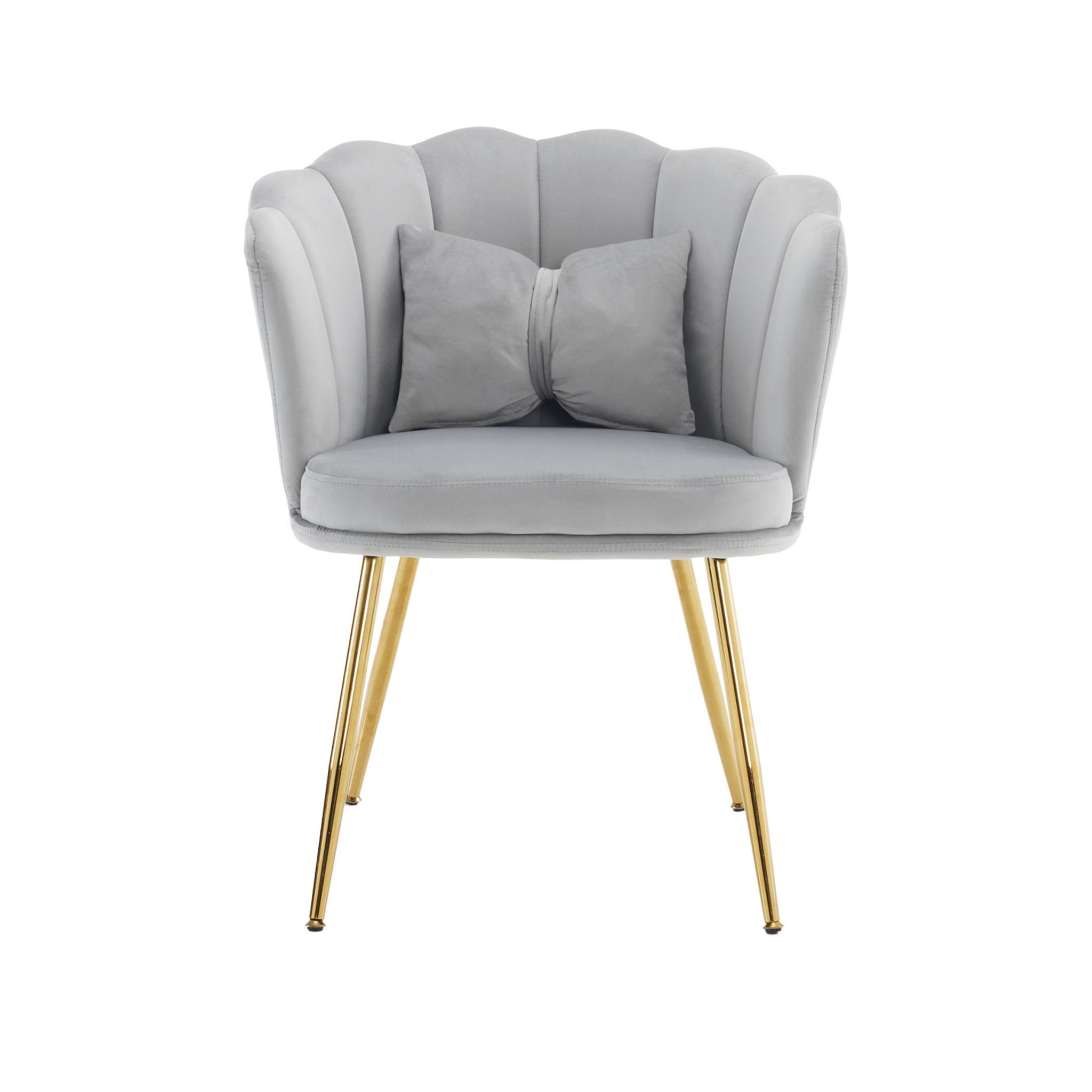 Voir la diapositive 5 : MERAX Fauteuil fixe avec coussin papillon et pieds en métal