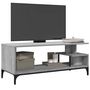 Voir la diapositive 4 : VIDAXL Meuble TV sonoma gris bois ingenierie et acier enduit de poudre