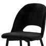 Voir la diapositive 6 : Rendez vous déco Lot de 2 chaises noires en velours et pieds en métal - Pénélope