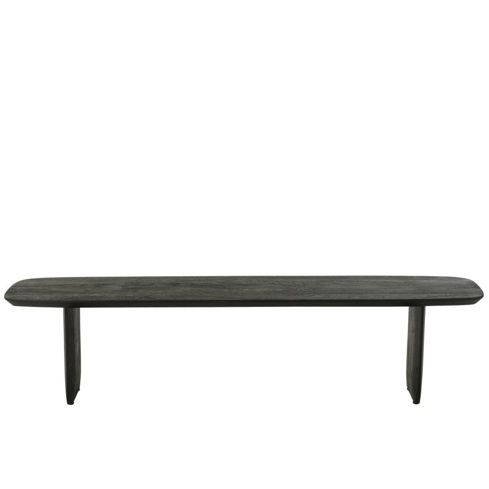 Voir la diapositive 2 : J-LINE Banc en bois  william  190cm noir