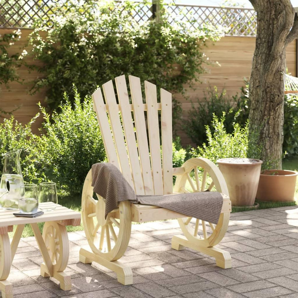 VIDAXL Chaise de jardin Adirondack bois de sapin massif