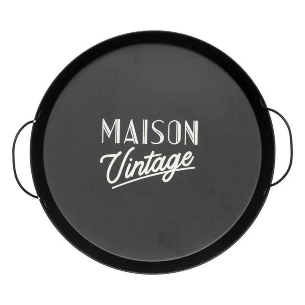 ATMOSPHERA Lot de 2 Plateaux de Service  Café  50cm Noir