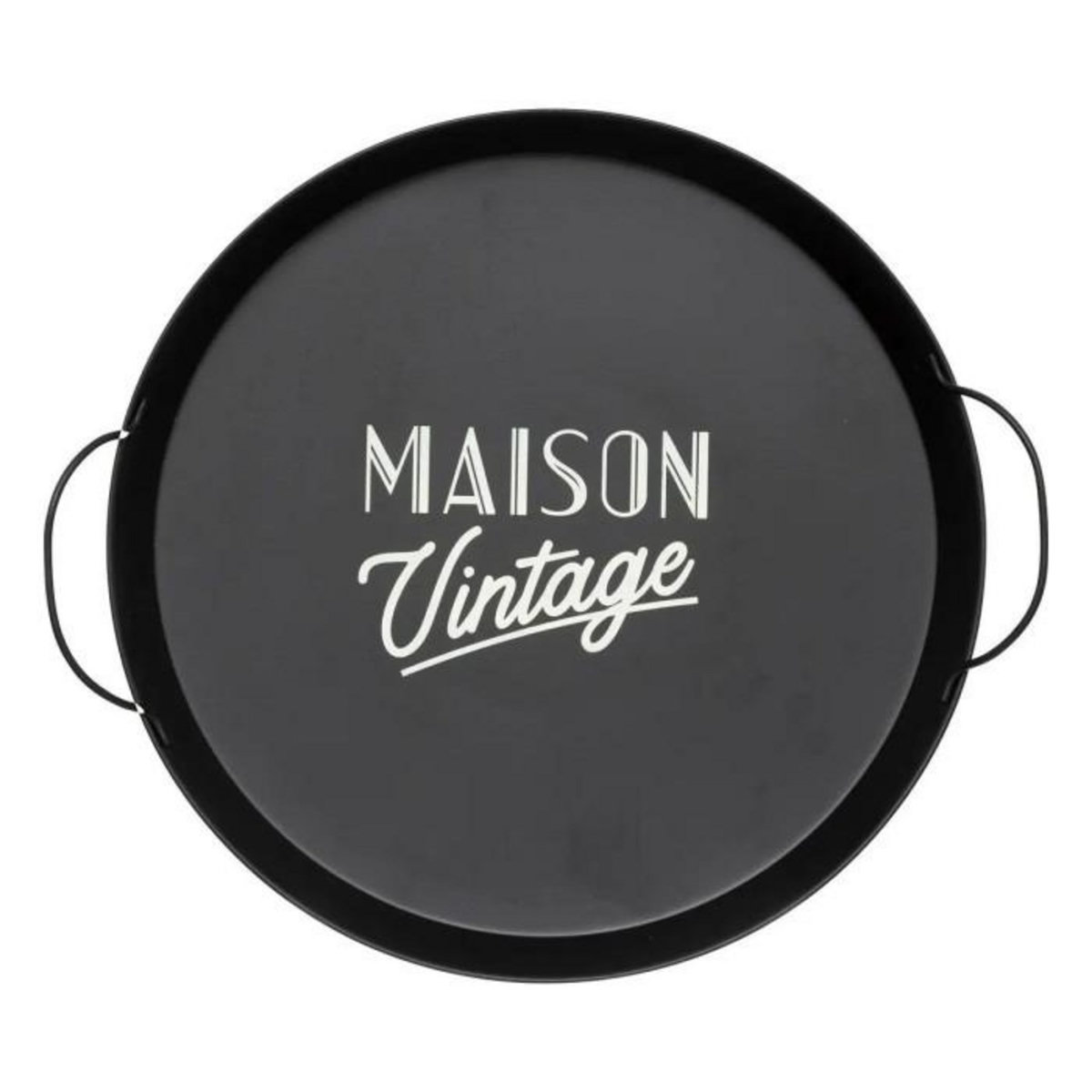 ATMOSPHERA Lot de 2 Plateaux de Service  Café  50cm Noir