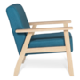 Voir la diapositive 6 : ID MARKET Fauteuil scandinave ANDERS en tissu bleu canard