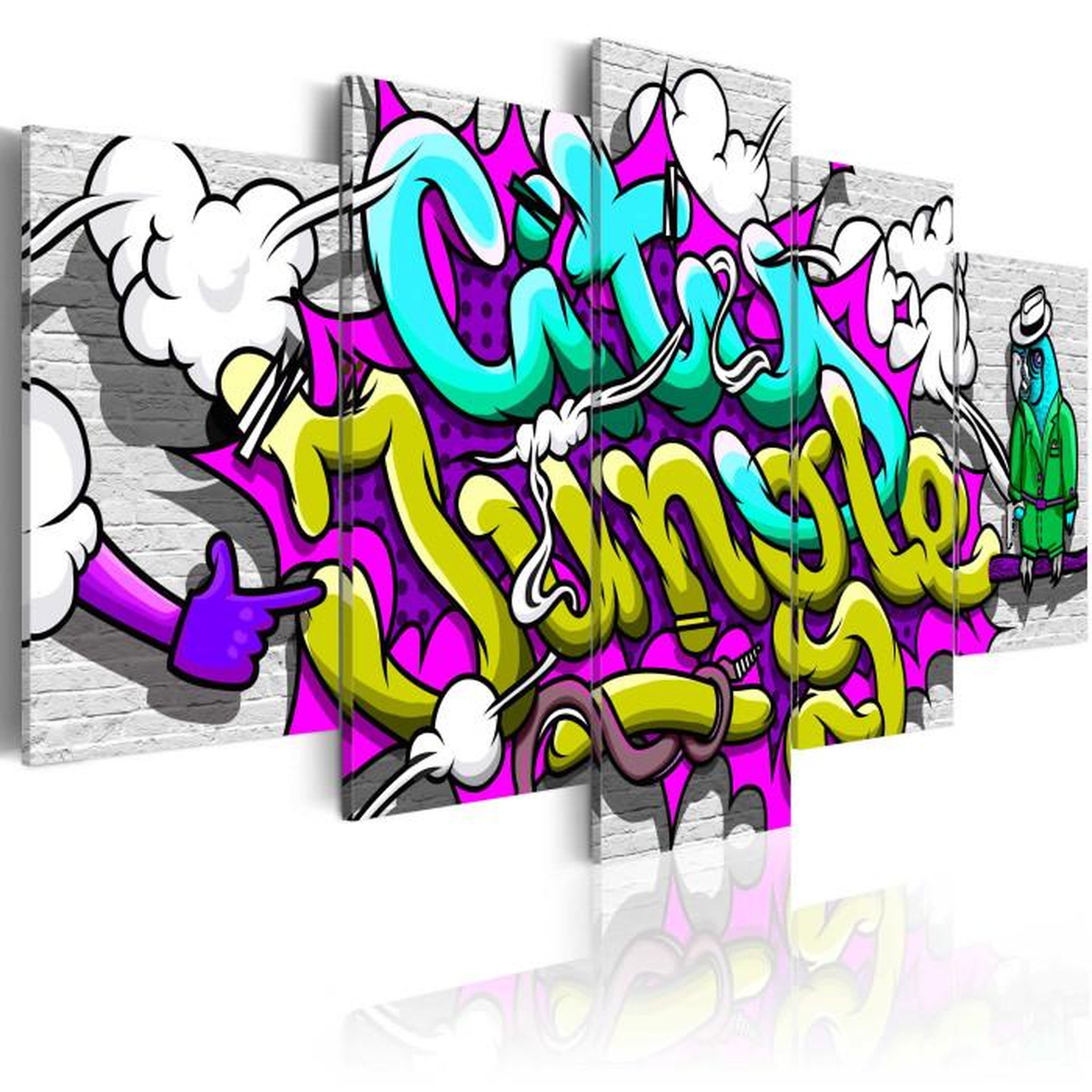 Paris Prix Tableau Imprimé  City Jungle. Coloris disponibles : Multicolore