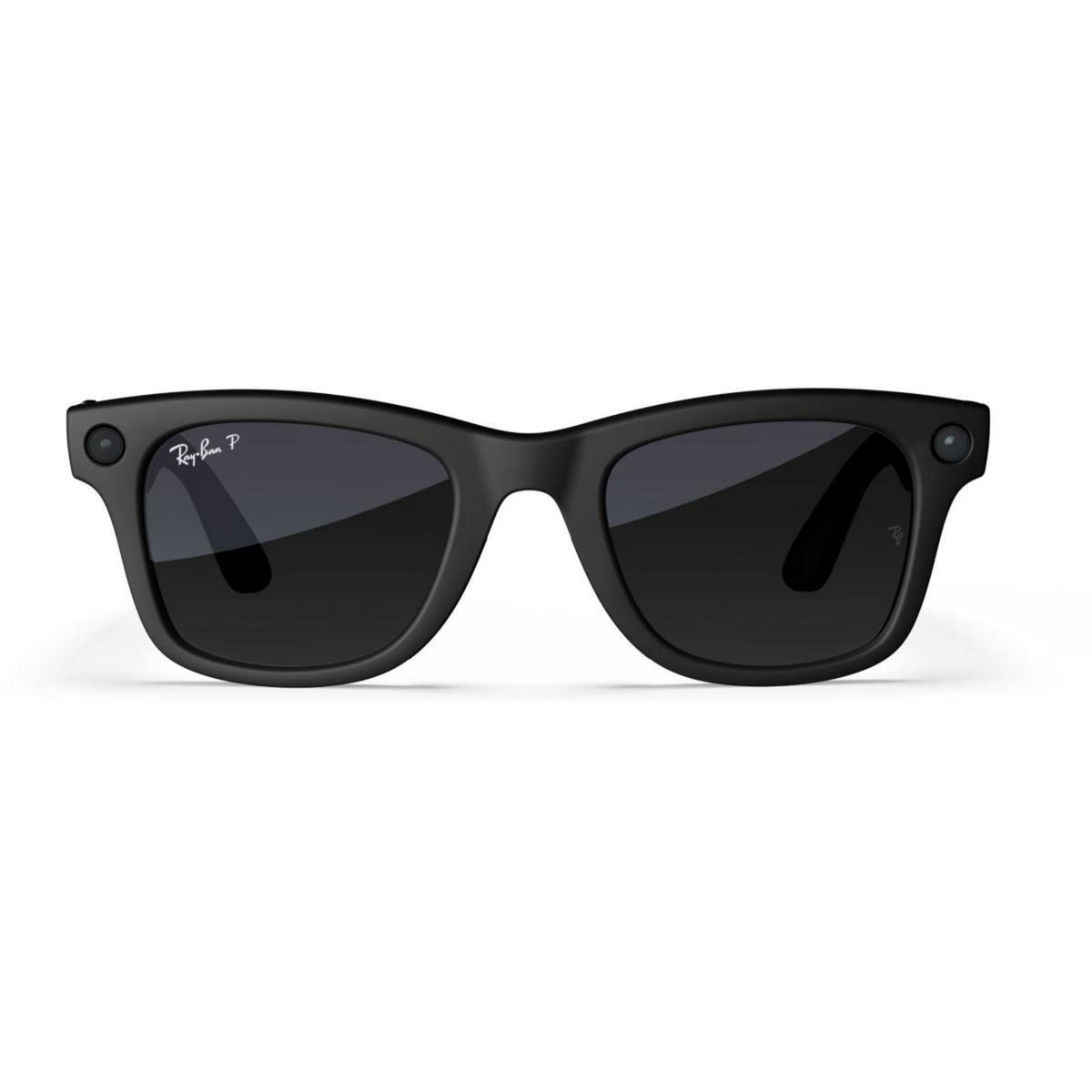 META Lunettes connectées Ray-Ban Wayfarer (grande), Noir Mat, Dégradé Graphite Polarisé