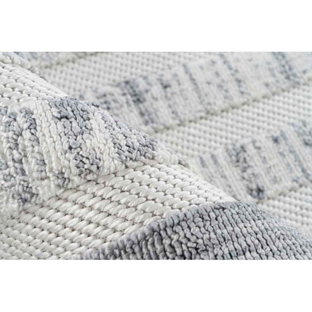 Paris Prix Tapis Tissé Géométrique  Sarai  Gris