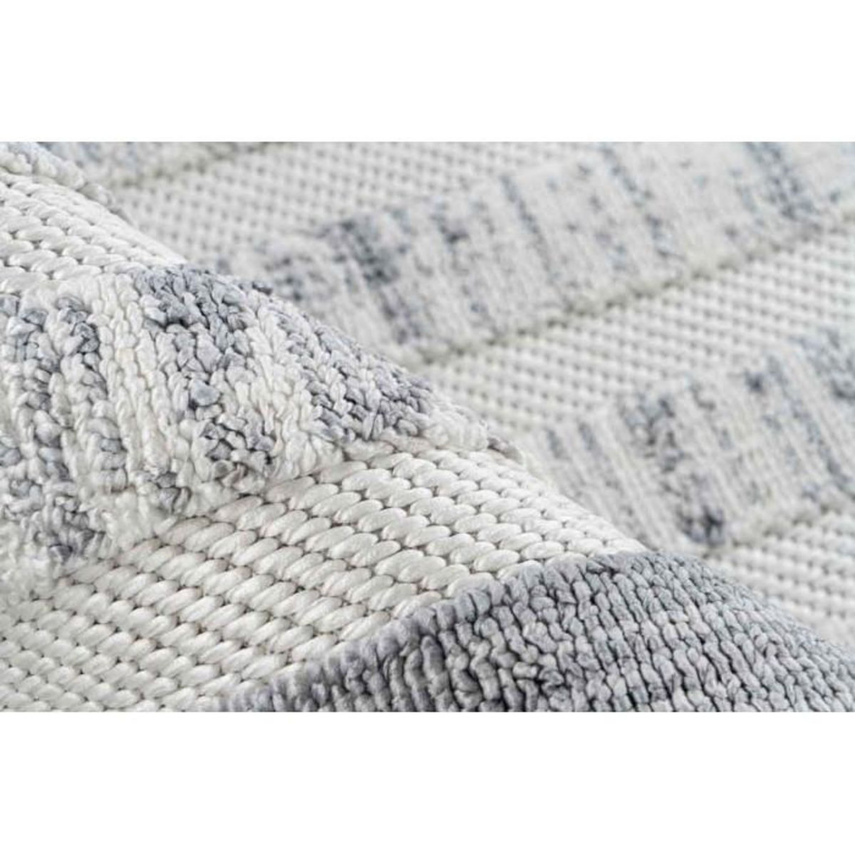 Paris Prix Tapis Tissé Géométrique  Sarai  Gris