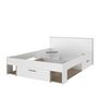 Voir la diapositive 2 : Lit double avec rangements 140X190/200 cm SANDRINE
