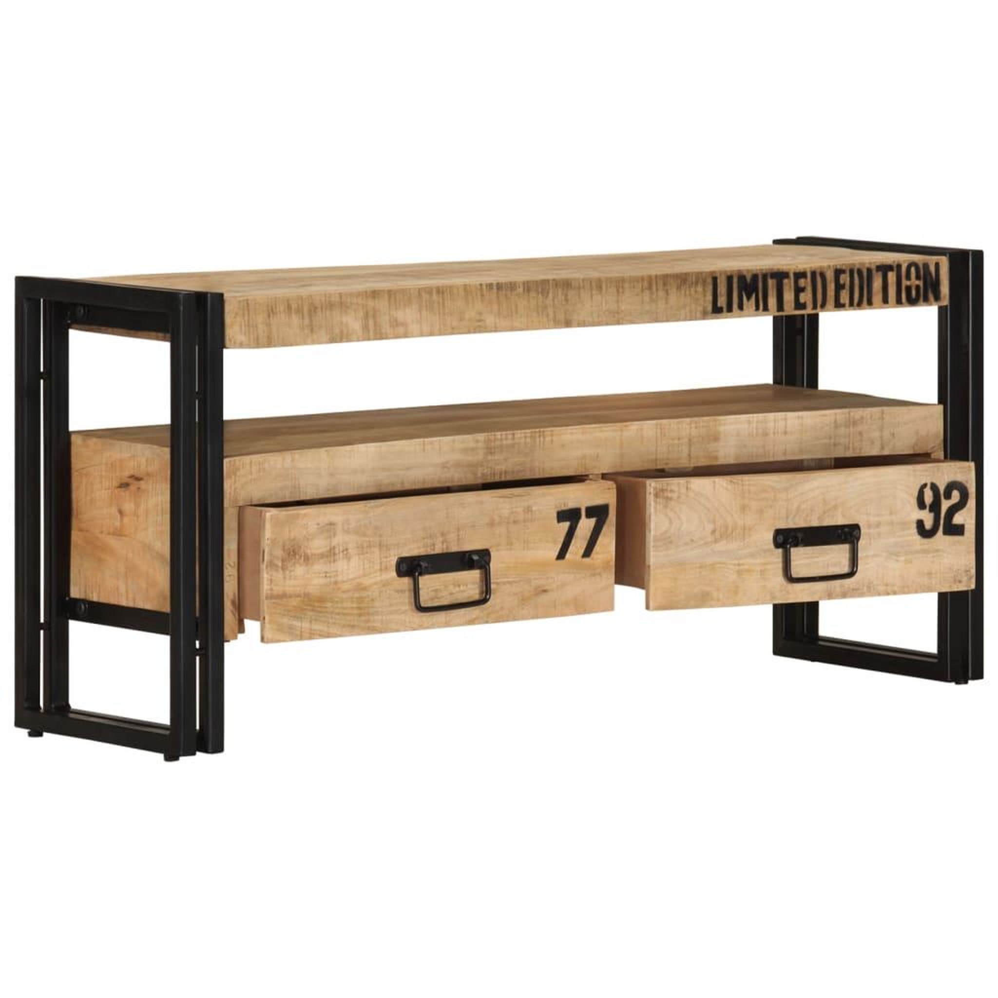VIDAXL Meuble TV 100x30x45 cm Bois de manguier massif