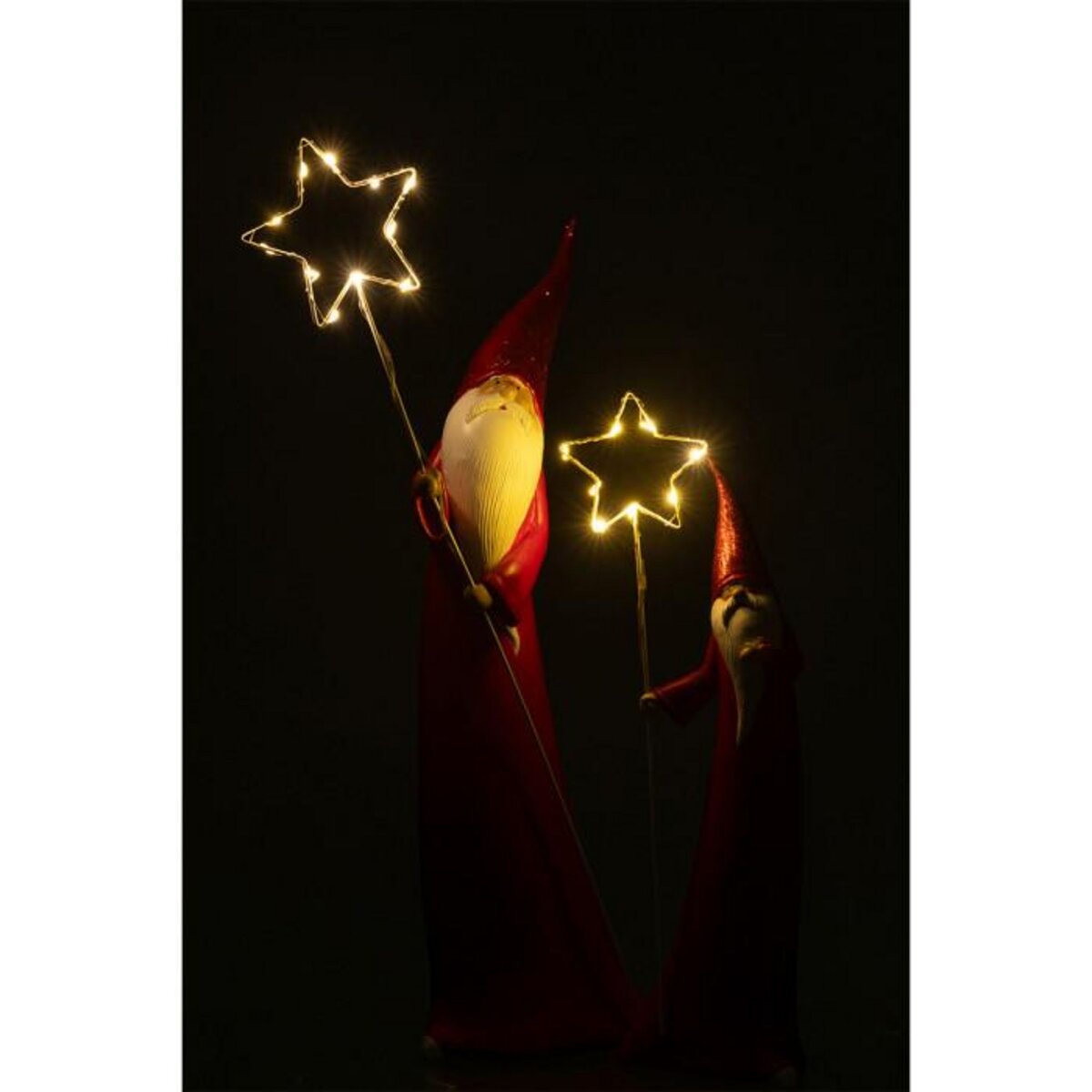 Paris Prix Lot de 2 Pères Noël à LED  Étoile  51cm Rouge