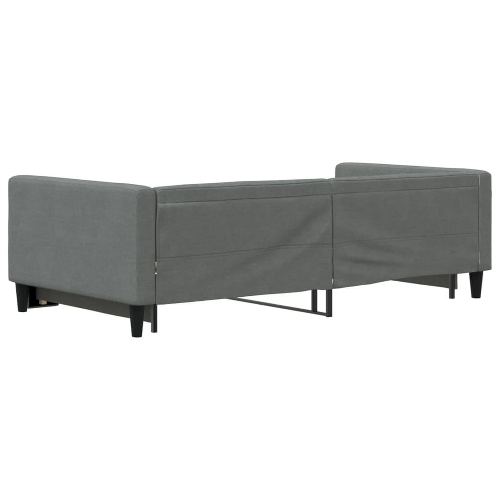 Voir la diapositive 5 : VIDAXL Lit de jour avec gigogne sans matelas gris fonce 100x200 cm
