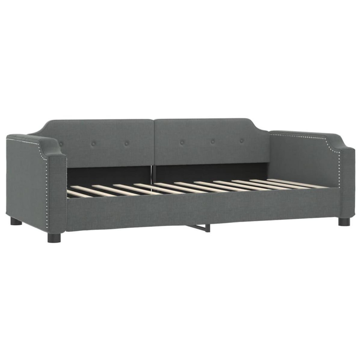 VIDAXL Lit de repos gris fonce 100x200 cm tissu