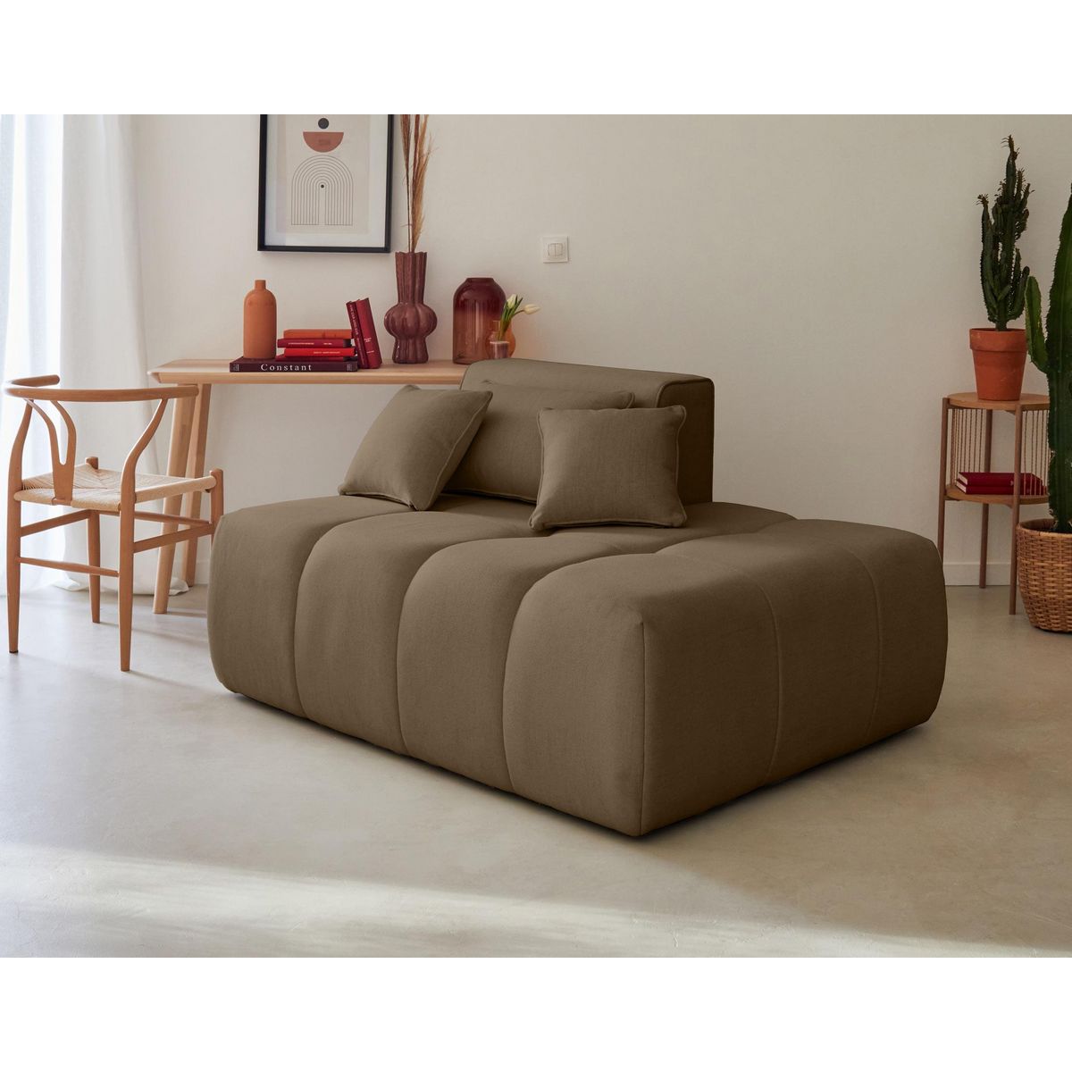 LISA DESIGN Caracas - canapé modulable d'angle gauche - 4 places - en tissu