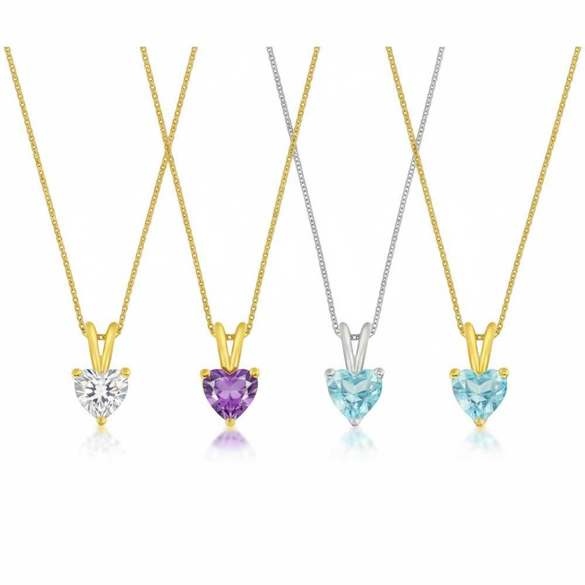 Voir la diapositive 3 : L'ATELIER D'AZUR Collier - Pendentif Or 18 Carats 750/000 Jaune Amétyhste Coeur - Femme