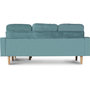Voir la diapositive 4 : Habitat et Jardin Canapé d'angle réversible en velours  Gabby  - 3 places - Bleu Canard