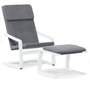 Voir la diapositive 2 : VIDAXL Chaise de relaxation avec repose-pied Gris fonce Tissu