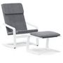 Voir la diapositive 2 : VIDAXL Chaise de relaxation avec repose-pied Gris fonce Tissu