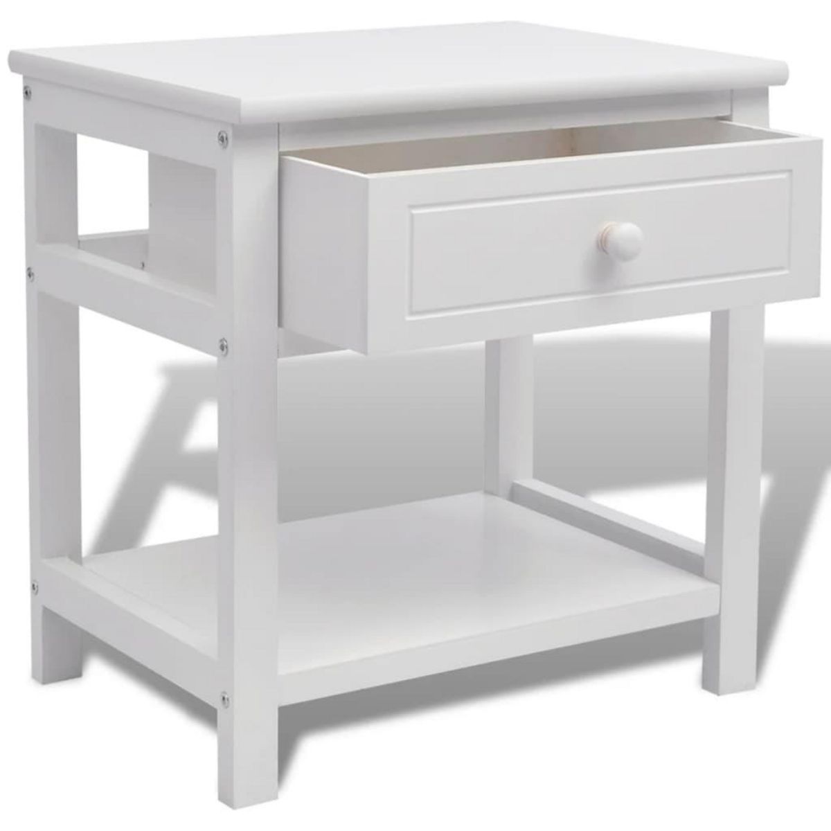 VIDAXL Table de chevet 2 pcs Bois Blanc