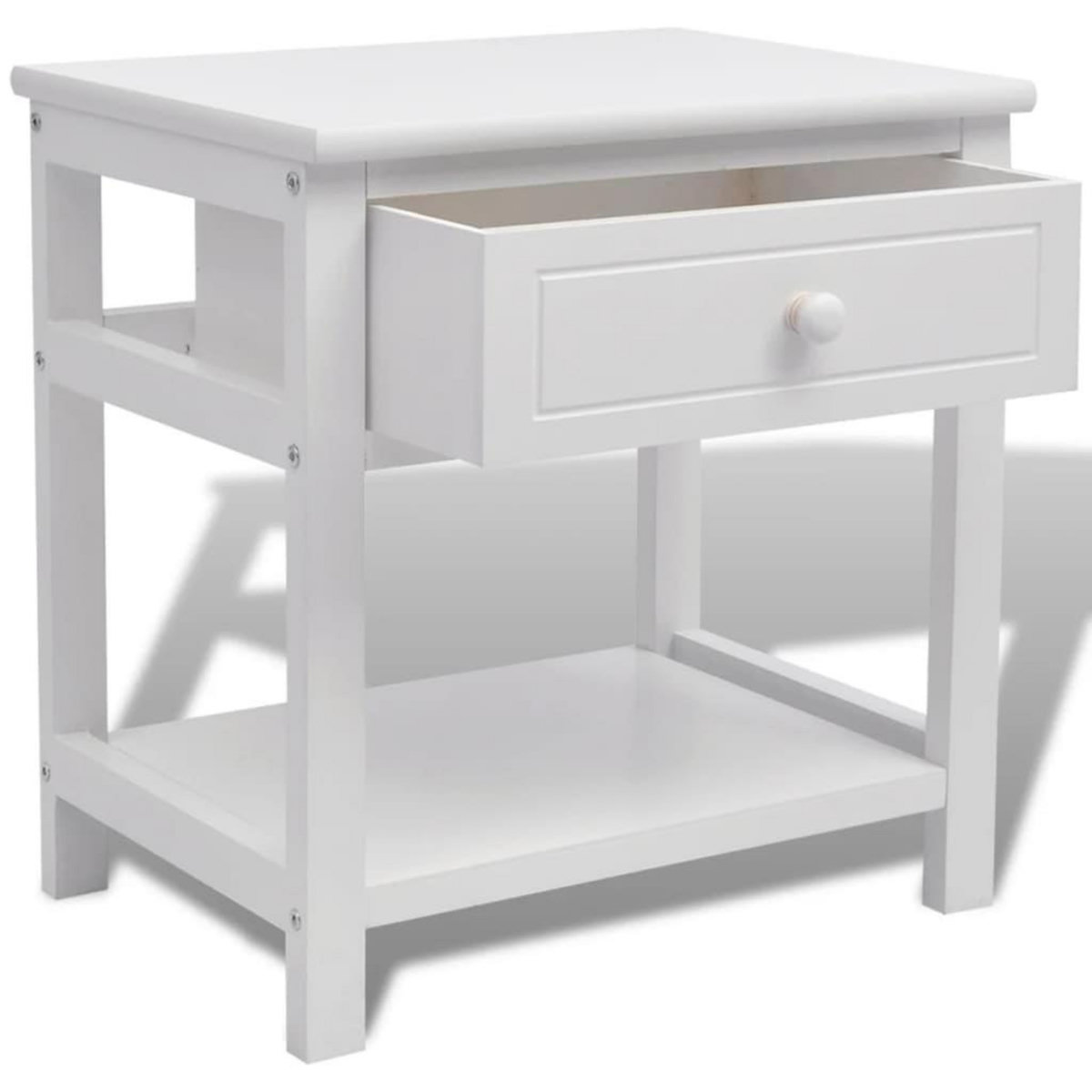 VIDAXL Table de chevet 2 pcs Bois Blanc