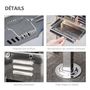 Voir la diapositive 5 : OUTSUNNY Barbecue à charbon pliable portable réglable BBQ grill sur pied avec tablettes rabattables, grille, plaque teppanyaki, pinces, récupérateur cendres acier inox.