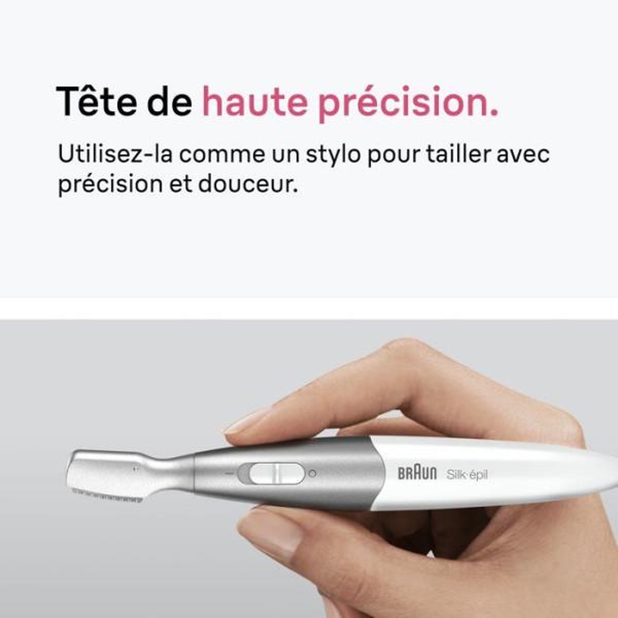 Voir la diapositive 4 : BRAUN Epilateur Electrique Tondeuse maillot - BRAUN - FG1100 - Compacte - Lames sécurisées - Zones sensibles